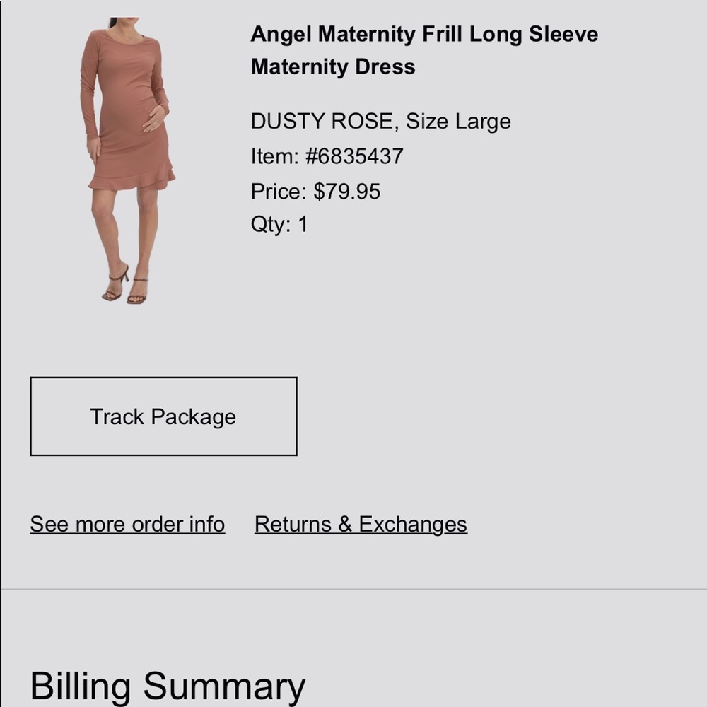 Angel maternity,Dusty Rose size Large